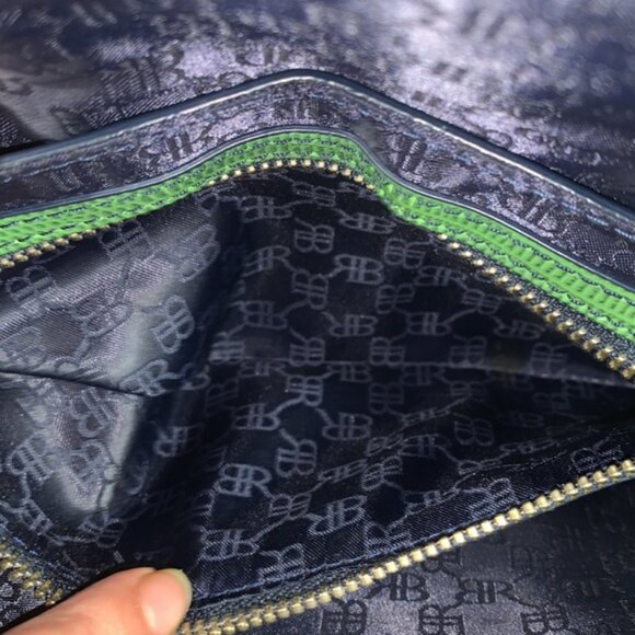 Banana Republic Clutch Wristlet Wallet Purse Green Leather Simulated Lizardskin - Picture 14 of 14